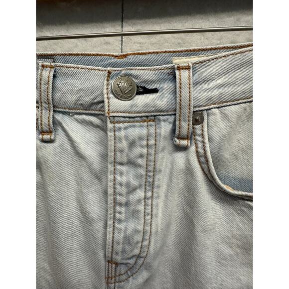 Rag & Bone High Rise Mini Skirt Primrose Light Denim Size 25 Festival Concert - Picture 3 of 11